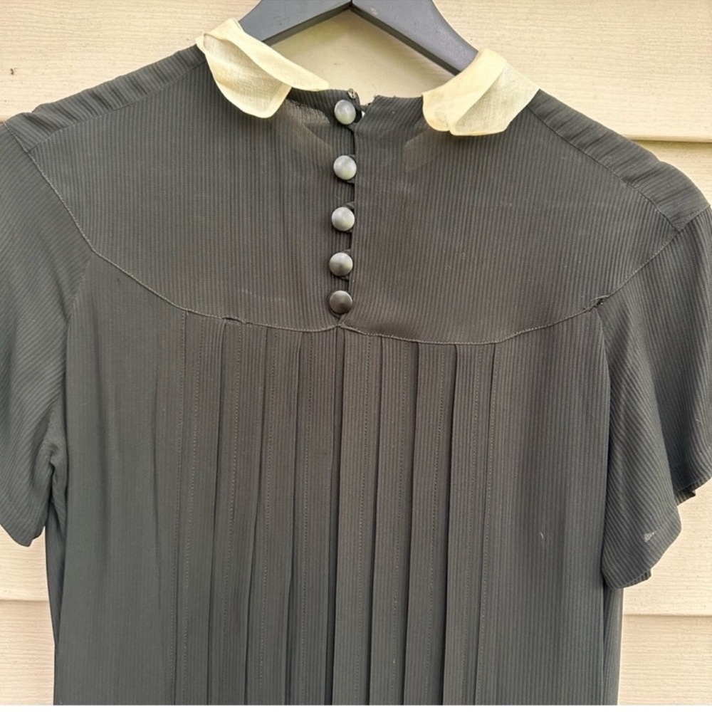 1940s dress black vintage small - Picture 3 of 4